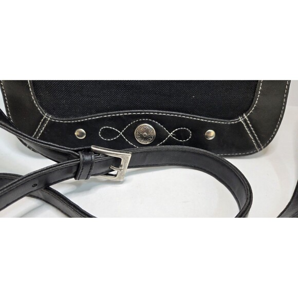 Canvas shoulder tote bag women's Many Compartments Cute Details 9" X 9" - Picture 2 of 7